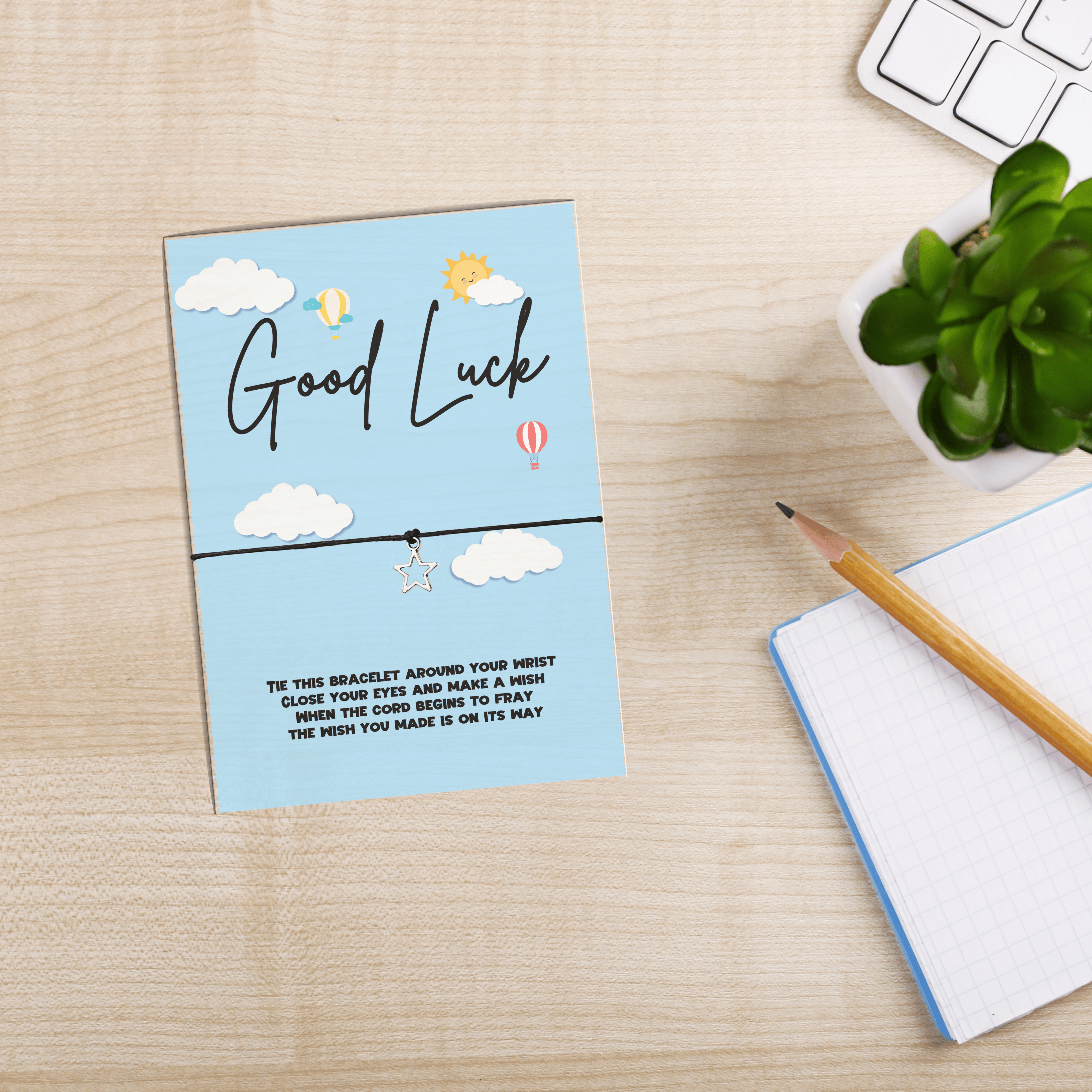 10 x Good Luck 'Blue' Wish Bracelets - A6